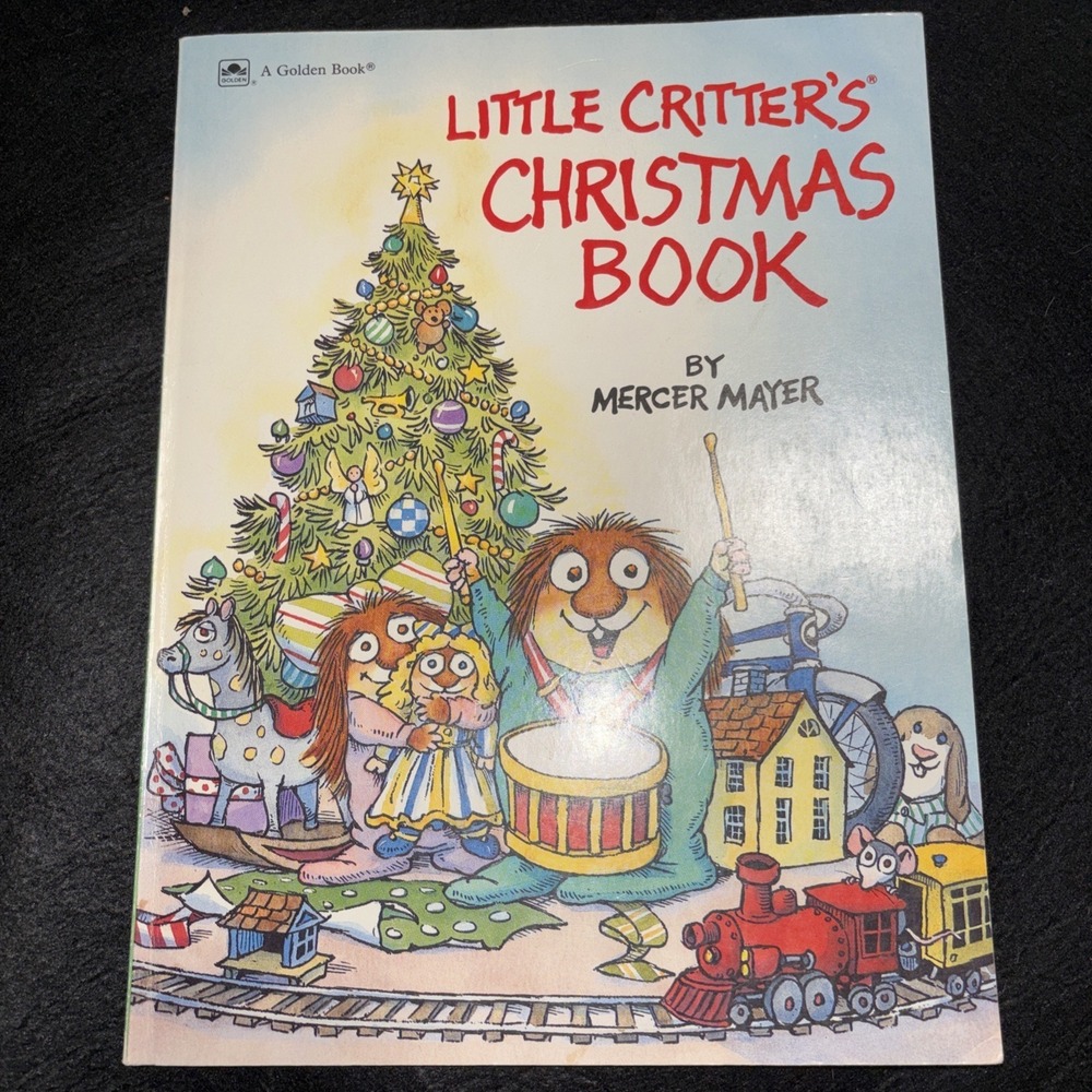 Little Critter's Christmas Book Mercer Mayer 1989 Golden Book Paperback Vintage